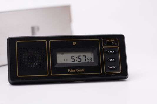 [New Old Stock] 1990s Pulsar Quartz Alarm W/Box & Papers