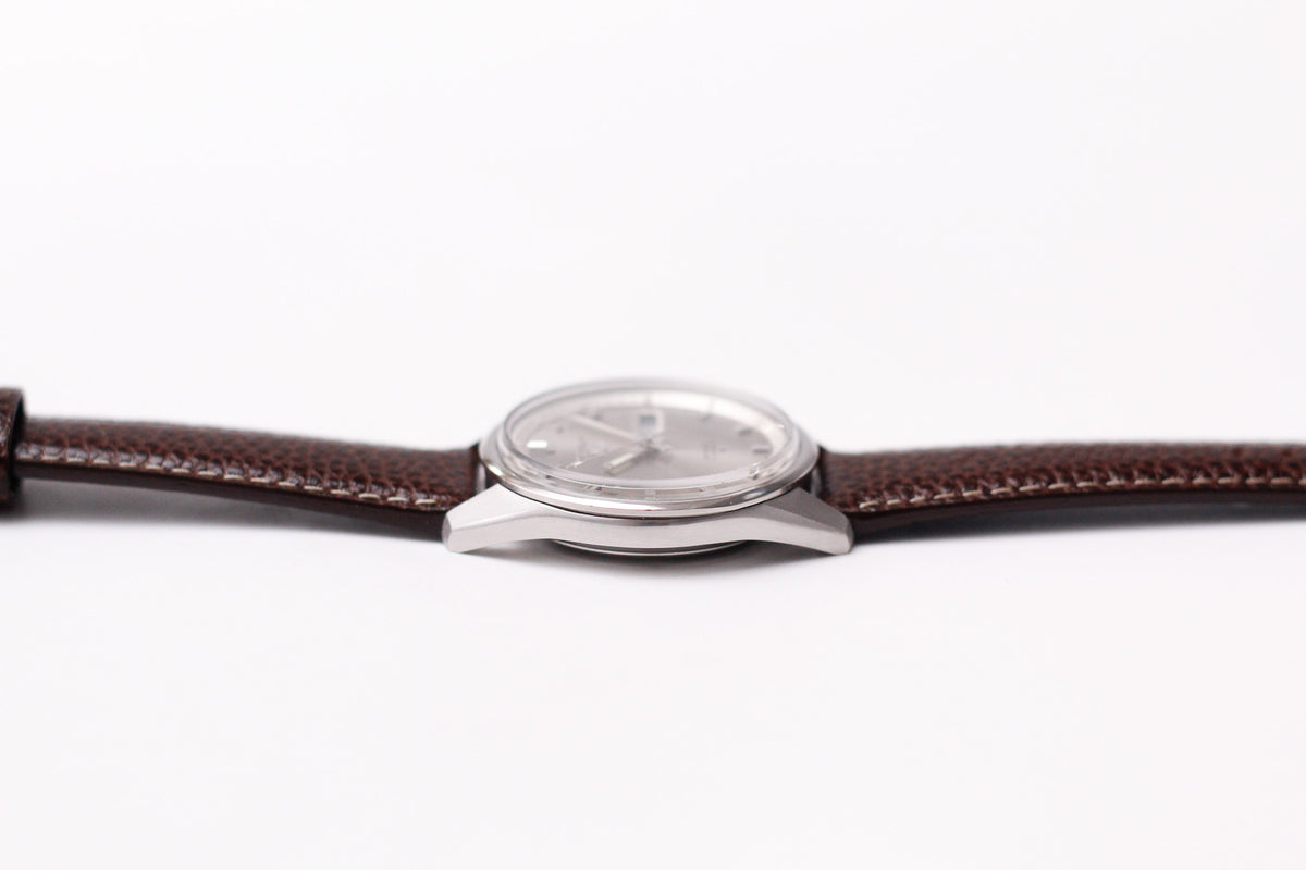 [Serviced] 1968 Seiko 5 Automatic Gray Sunburst Dial Men's Wrist-Watch