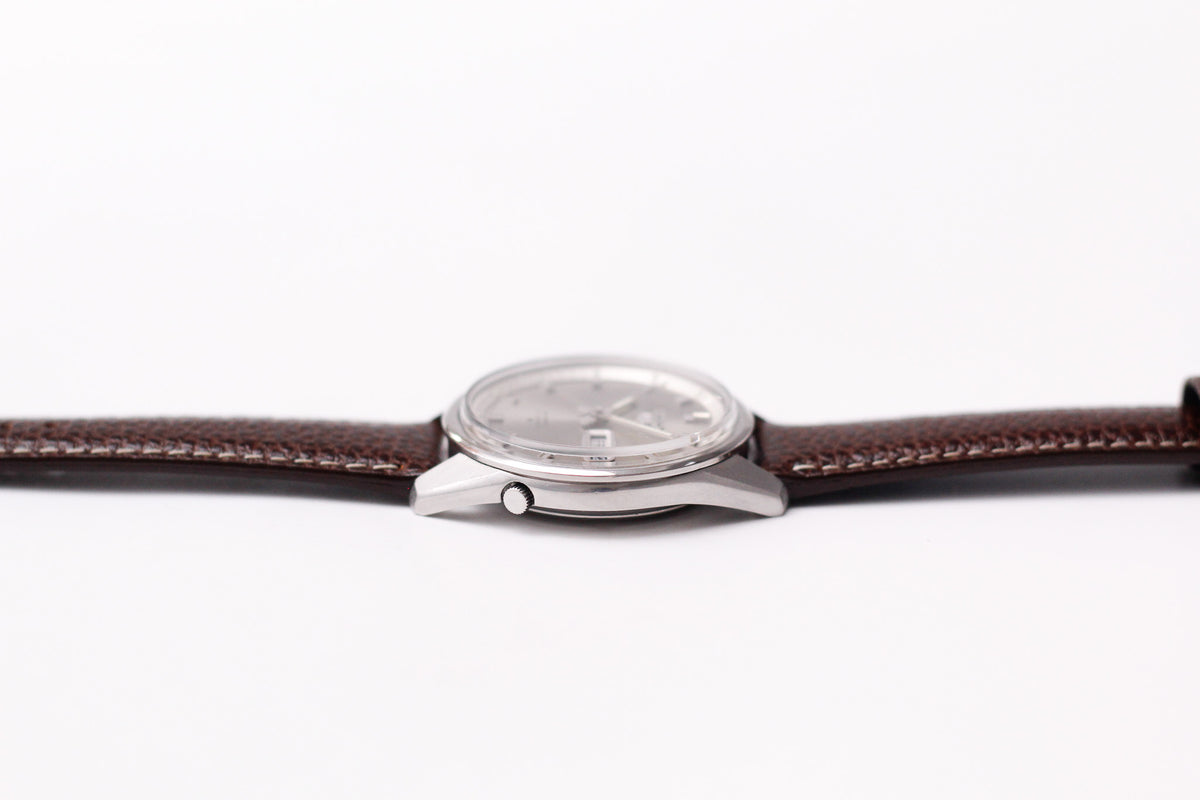 [Serviced] 1968 Seiko 5 Automatic Gray Sunburst Dial Men's Wrist-Watch