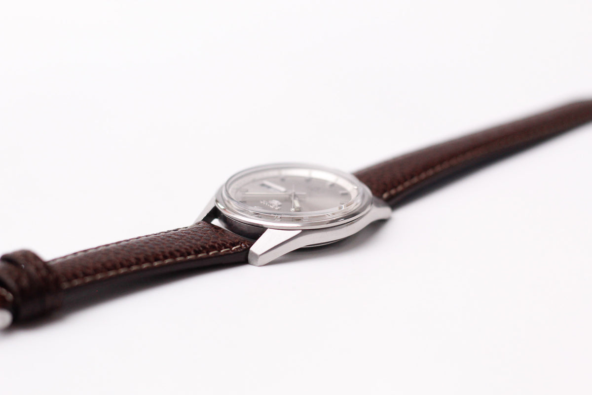 [Serviced] 1968 Seiko 5 Automatic Gray Sunburst Dial Men's Wrist-Watch