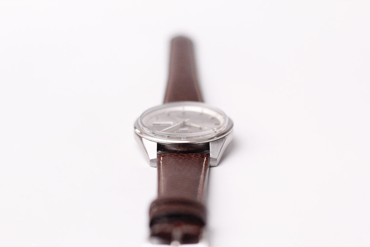 [Serviced] 1968 Seiko 5 Automatic Gray Sunburst Dial Men's Wrist-Watch