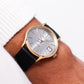 1990s Hamilton Masterpiece Quartz Wavy Silver Dial Men's Wrist-Watch