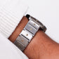1990s Croton Quartz Baby Santos Octagon Gray Waffle Dial Men's Wrist-Watch W/Box
