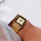 1995 Citizen Quartz Golden Striped Dial Tank Men's Wrist-Watch