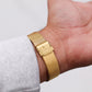 1995 Citizen Quartz Golden Striped Dial Tank Men's Wrist-Watch