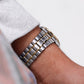 2001 Seiko Quartz Gray Sunburst Dial Two Tone Men's Wrist-Watch W/Box