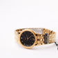 [New Old Stock] 1991 Seiko Quartz SQ Straight Grain Black Dial Men's Wrist-Watch Full-Set
