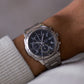 [Mint] 2000s Seiko Quartz Chronograph Deep Gray Dial Men's Wrist-Watch