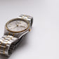 2001 Seiko Quartz Gray Sunburst Dial Two Tone Men's Wrist-Watch W/Box