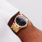 [New Old Stock] 1991 Seiko Quartz SQ Straight Grain Black Dial Men's Wrist-Watch Full-Set