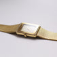 1995 Citizen Quartz Golden Striped Dial Tank Men's Wrist-Watch