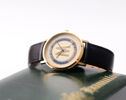 1990s Hamilton Quartz New York Dial Men's Wrist-Watch W/Box & Papers