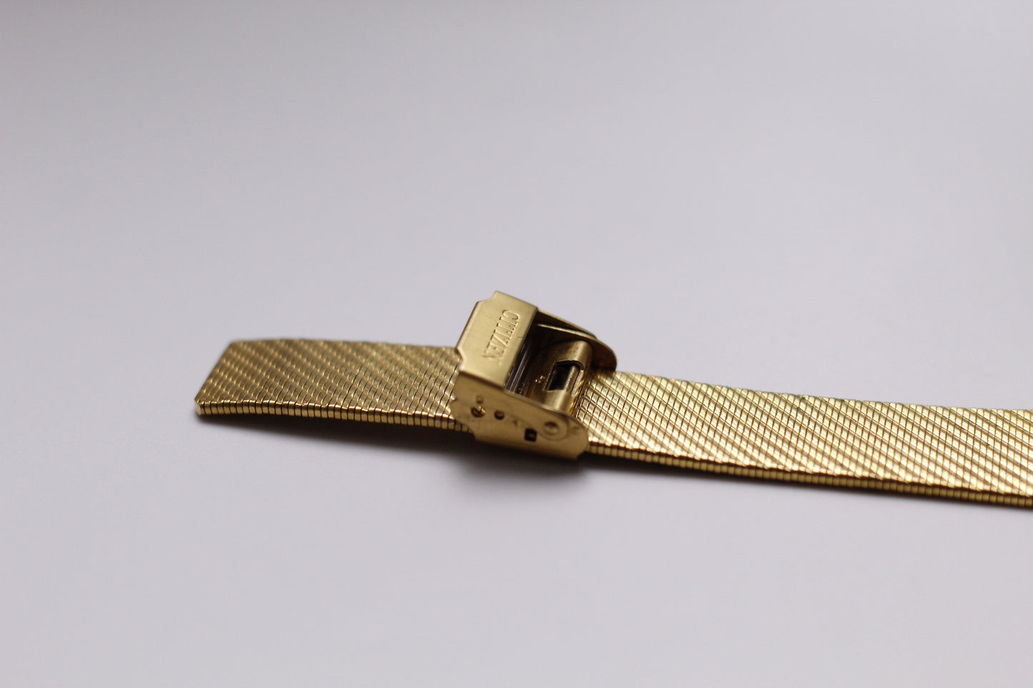 1995 Citizen Quartz Golden Striped Dial Tank Men's Wrist-Watch
