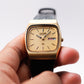 1984 Seiko Quartz Straight Grain Golden Dial TV Case Men's Wrist-Watch