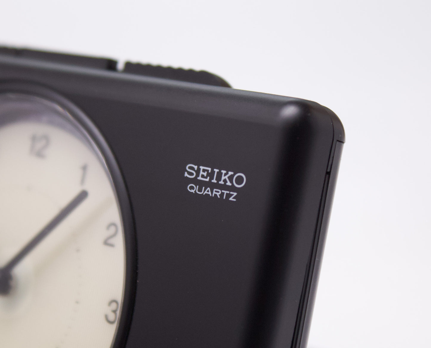 [New Old Stock] 1980s Seiko Quartz 'Glow Dial' Black Alarm Clock
