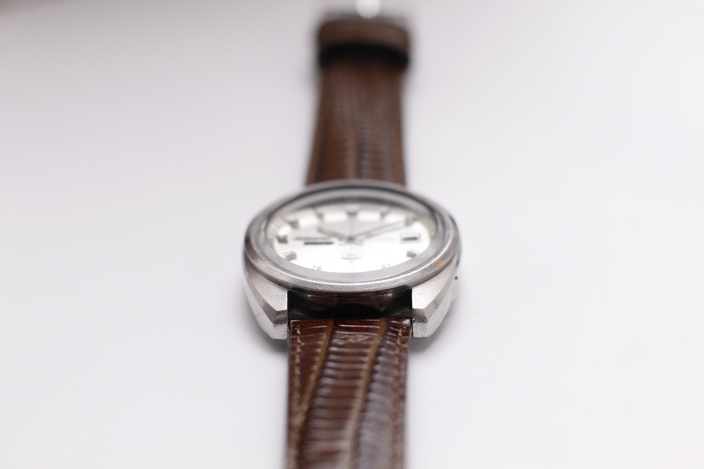1971 Seiko 5 Silver Sunburst Dial Men's Wrist-Watch