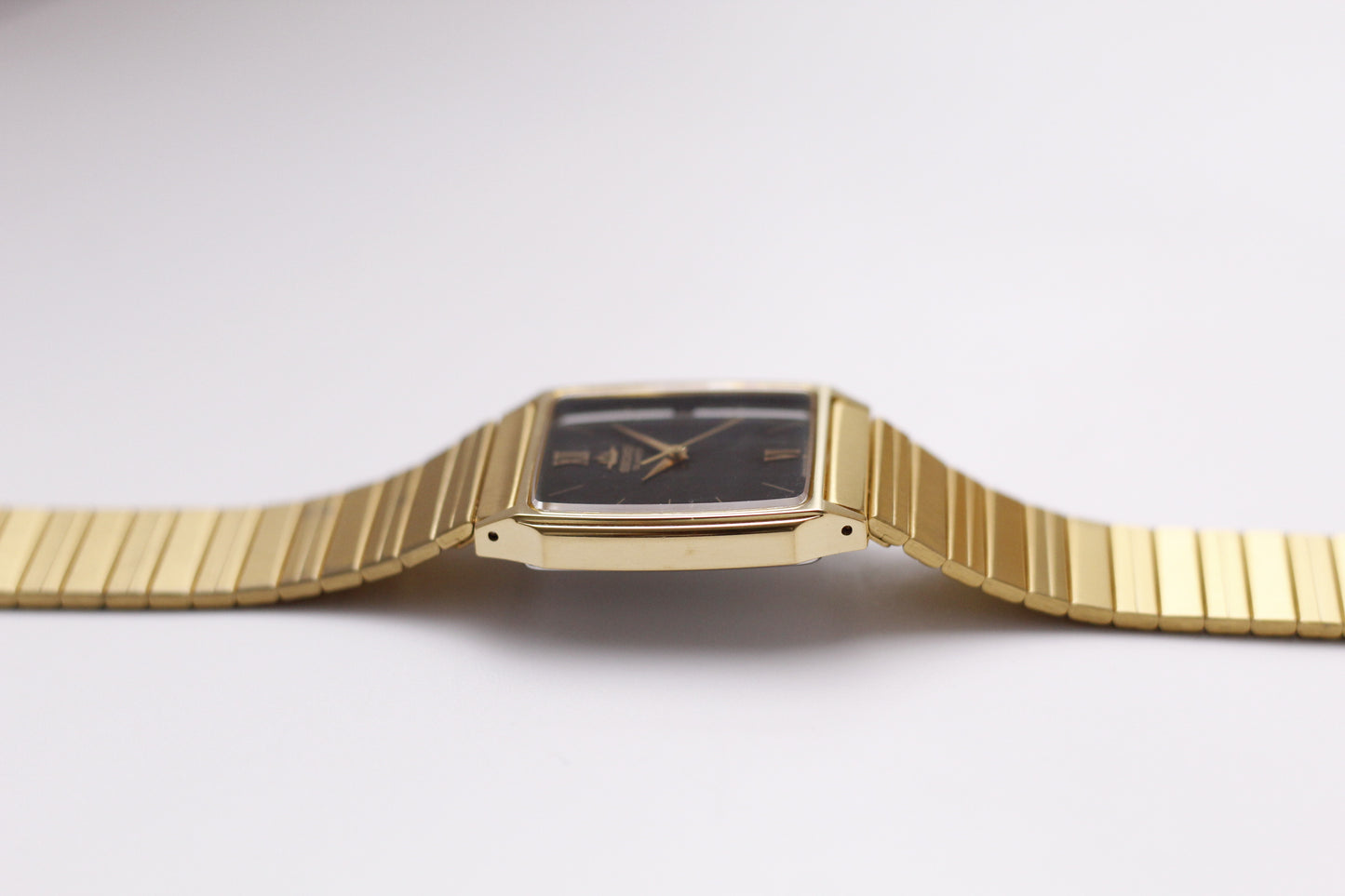 1997 Seiko Baby Credor Quartz Bi-Textured Black Dial Men's Wrist-Watch W/Box