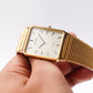 1998 Pulsar Straight Grain Golden Dial Men's Wrist Watch