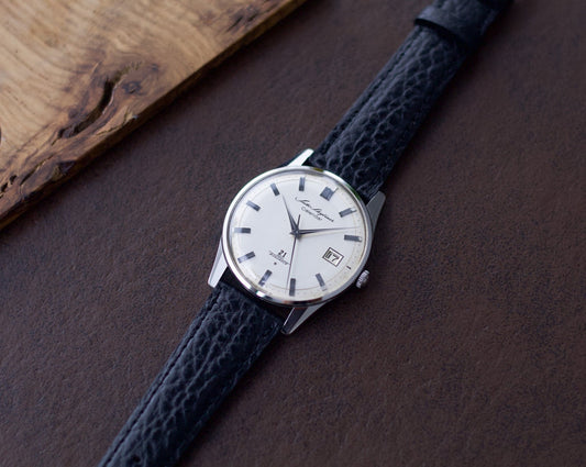 [Serviced] 1960s Seiko Skyliner Calendar Warm Silver Dial Men's Wrist-Watch