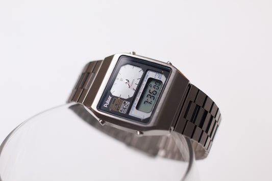 1991 Pulsar Ana-Digi Panda Dial Chronograph-Alarm Men's Wrist-Watch