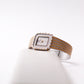 [Near Mint] 1982 Citizen CQ Quartz Gemstone Silver Straight Grain Dial Braided Two Tone Case Men's Wrist-Watch W/Box