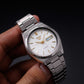1997 Seiko 5 Automatic Brilliant Silver Sunburst Dial Men's Wrist-Watch