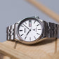 1980 Seiko Silverwave Quartz Straight Grain Silver Dial Men's Wrist-Watch