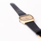1984 Seiko Quartz Straight Grain Golden Dial TV Case Men's Wrist-Watch