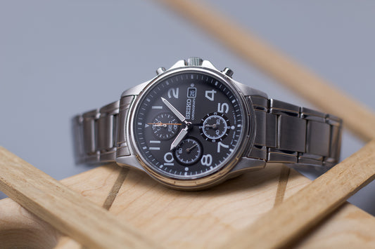 [Near Mint] 2002 Seiko Quartz Chronograph Men's Wrist-Watch