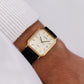 2000 Pulsar Quartz Straight Grain Light Golden Dial Men's Wrist-Watch