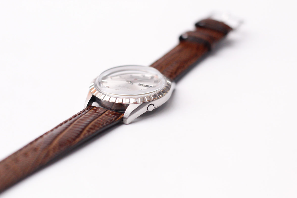[Serviced] 1965 Seiko Sportsmatic 5 Silver Sunburst Dial Men's Wrist-Watch