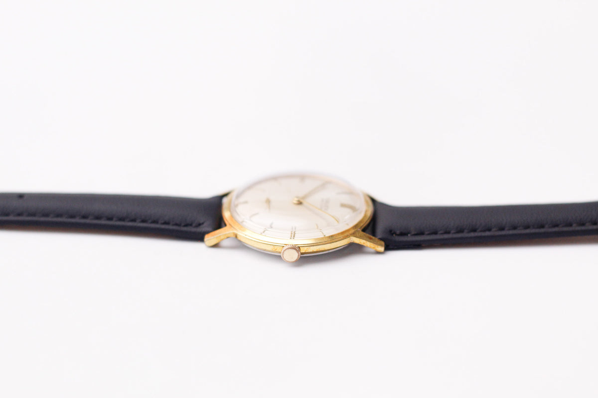 1960s Gruen Precision Mechanical Cream White Dial Men's Wrist-Watch