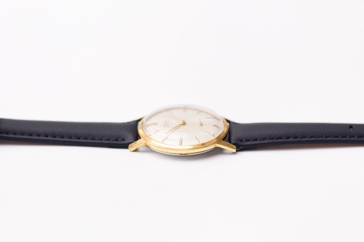 1960s Gruen Precision Mechanical Cream White Dial Men's Wrist-Watch