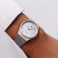 [Near Mint] 1990s Lorus Quartz Brilliant Gray Dial Two Tone Men's Wrist-Watch