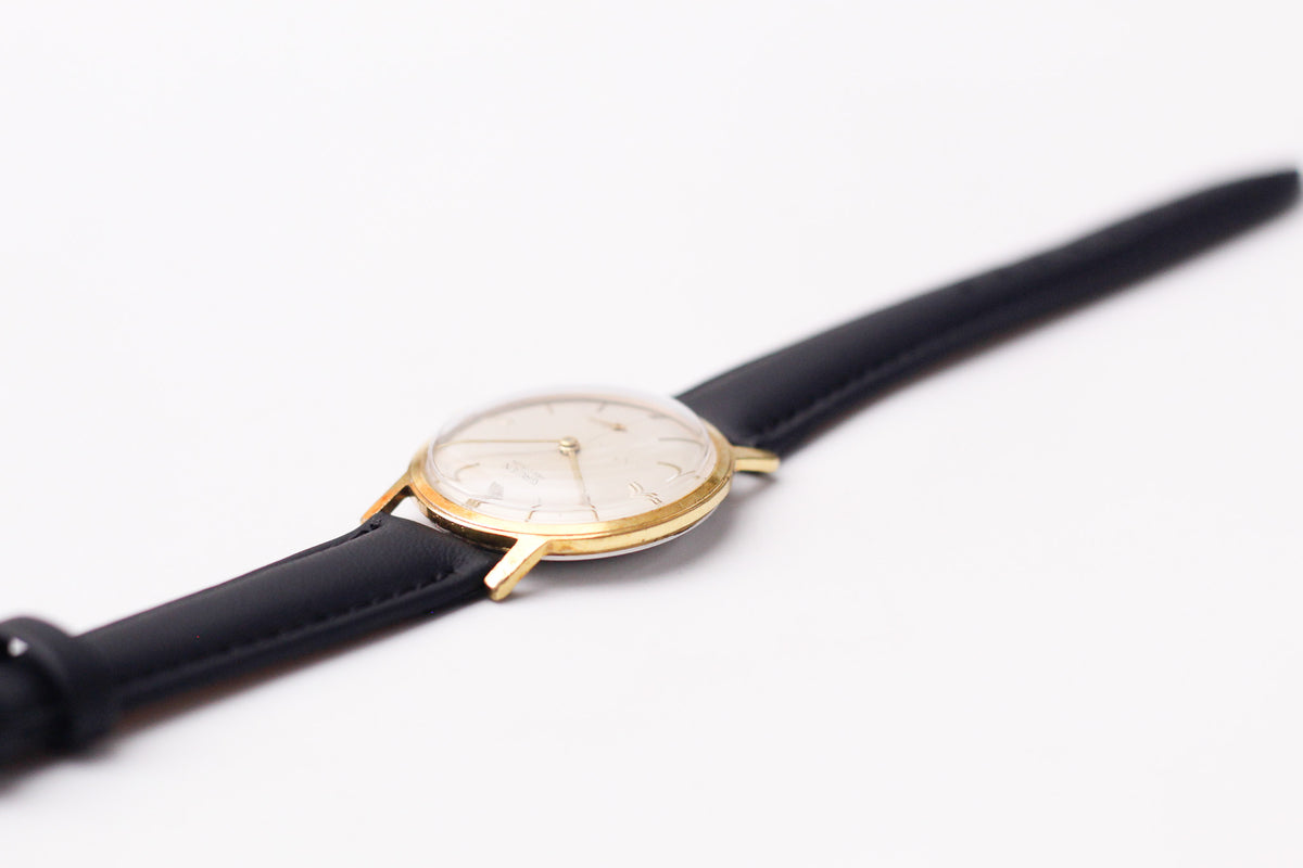 1960s Gruen Precision Mechanical Cream White Dial Men's Wrist-Watch