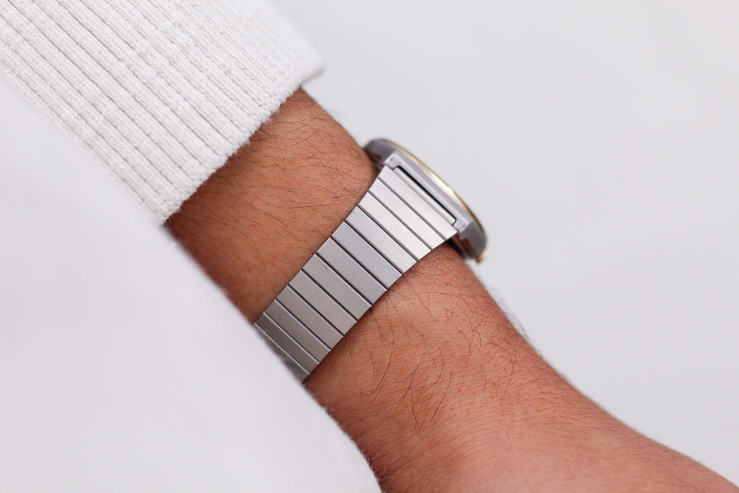 [Near Mint] 1990s Lorus Quartz Brilliant Gray Dial Two Tone Men's Wrist-Watch