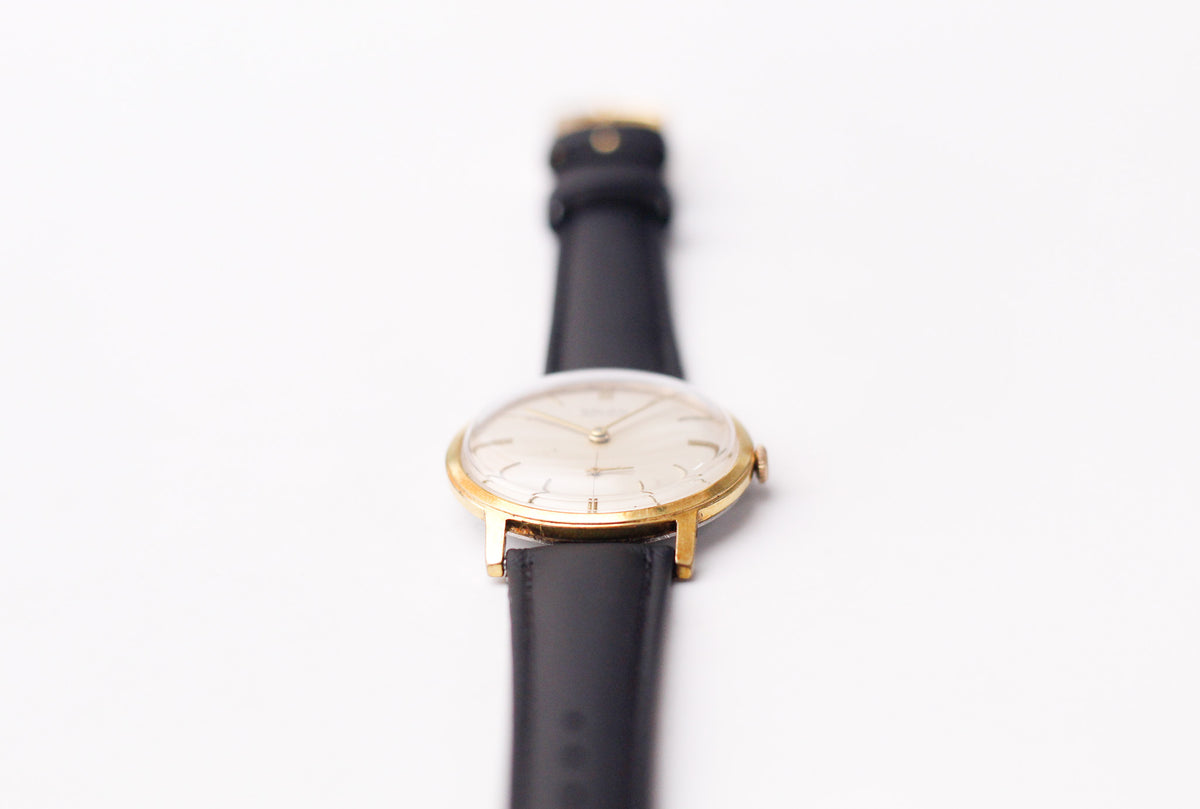 1960s Gruen Precision Mechanical Cream White Dial Men's Wrist-Watch