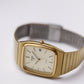 1984 Pulsar Quartz Striped Golden Dial Men's Wrist-Watch
