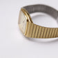 1984 Pulsar Quartz Striped Golden Dial Men's Wrist-Watch