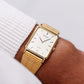 1998 Pulsar Straight Grain Golden Dial Men's Wrist Watch
