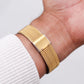1998 Pulsar Straight Grain Golden Dial Men's Wrist Watch