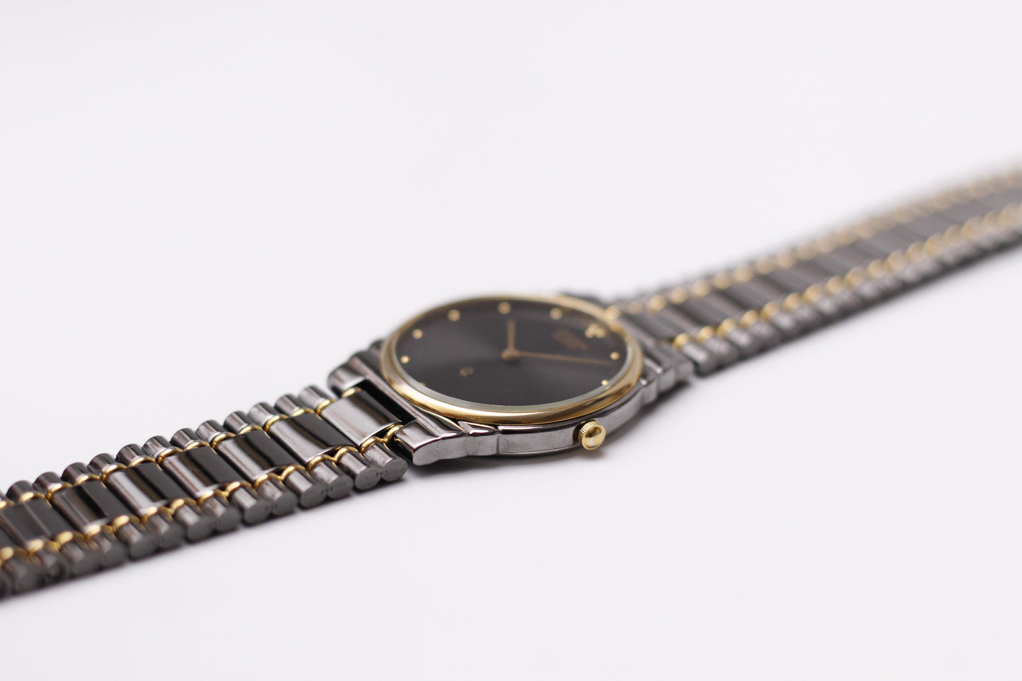 1997 Citizen Quartz Charcoal Sunburst Dial Two Tone Men's Wrist-Watch