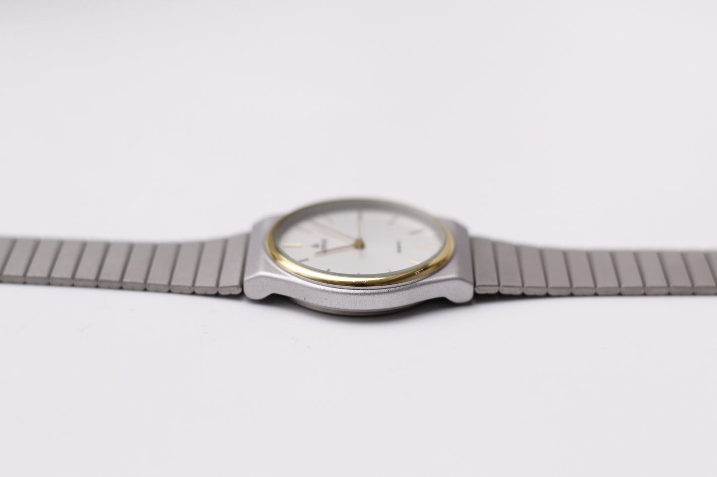 [Near Mint] 1990s Lorus Quartz Brilliant Gray Dial Two Tone Men's Wrist-Watch