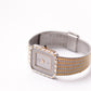 [Near Mint] 1982 Citizen CQ Quartz Gemstone Silver Straight Grain Dial Braided Two Tone Case Men's Wrist-Watch W/Box