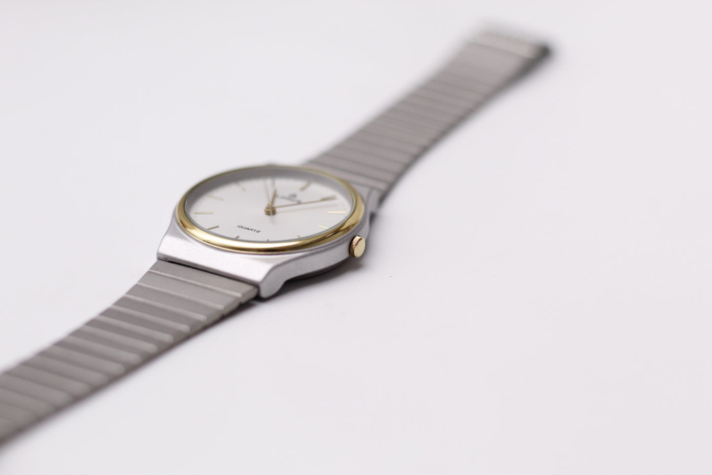 [Near Mint] 1990s Lorus Quartz Brilliant Gray Dial Two Tone Men's Wrist-Watch