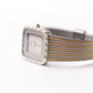 [Near Mint] 1982 Citizen CQ Quartz Gemstone Silver Straight Grain Dial Braided Two Tone Case Men's Wrist-Watch W/Box