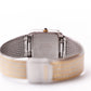 [Near Mint] 1982 Citizen CQ Quartz Gemstone Silver Straight Grain Dial Braided Two Tone Case Men's Wrist-Watch W/Box