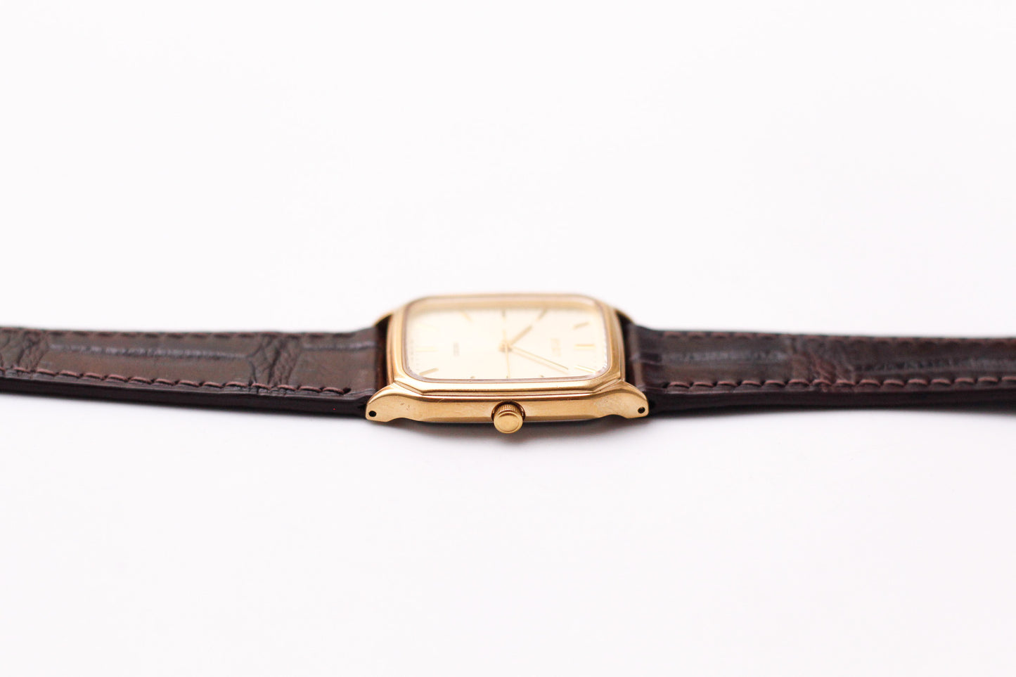 1986 Seiko Spirit Golden Washi Dial Tank Men's Wrist-Watch