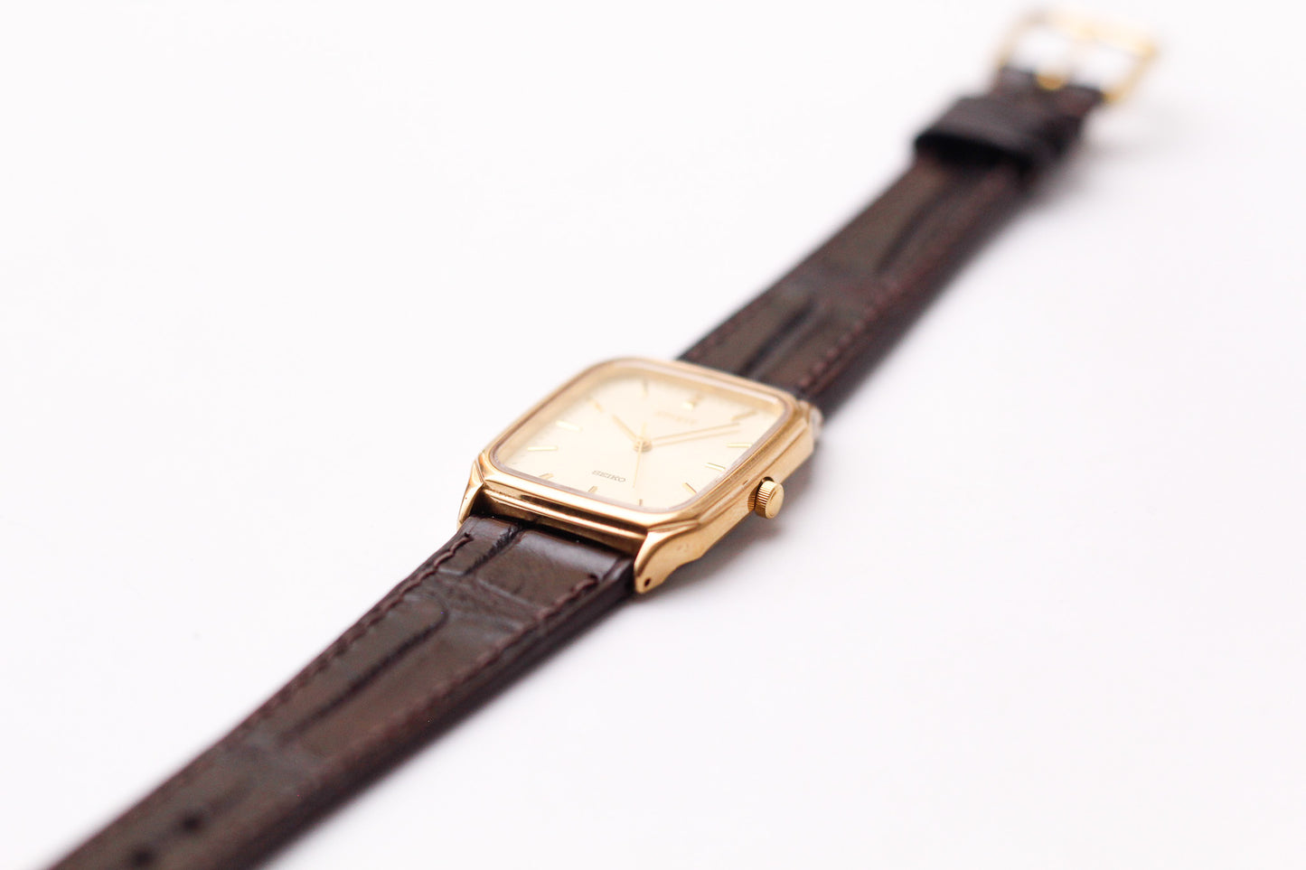 1986 Seiko Spirit Golden Washi Dial Tank Men's Wrist-Watch