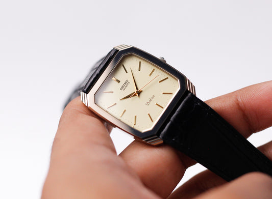 1982 Seiko Dolce Light Golden Dial Tungsten Case Men's Wrist-Watch